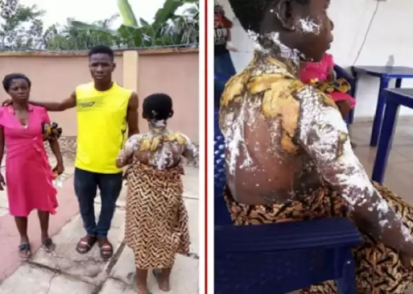 Evil Woman Who Bathed 11-year-old with Hot Water Finally Caught in Imo State